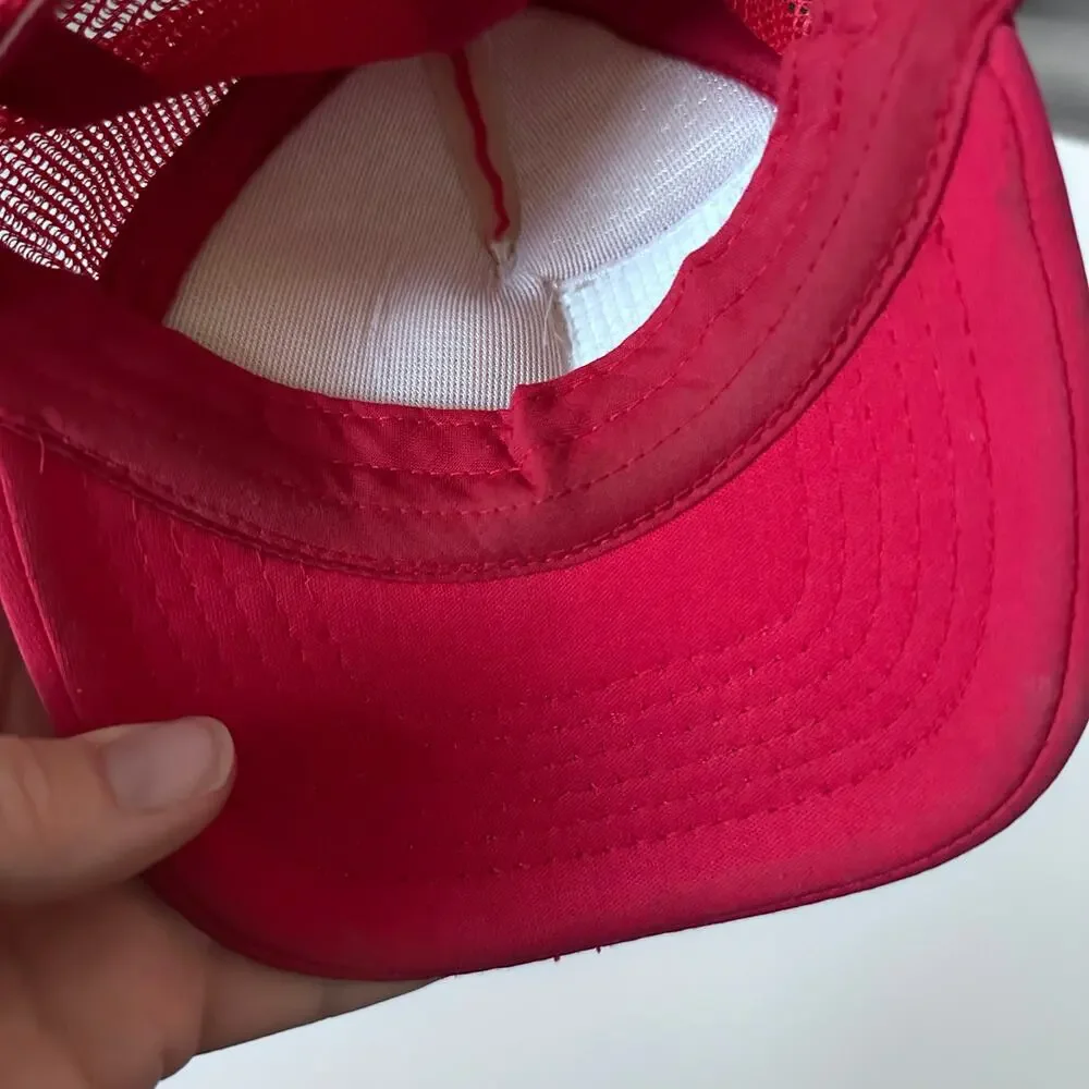 Kids Magenta Tractor Patch Mesh-Back Hat